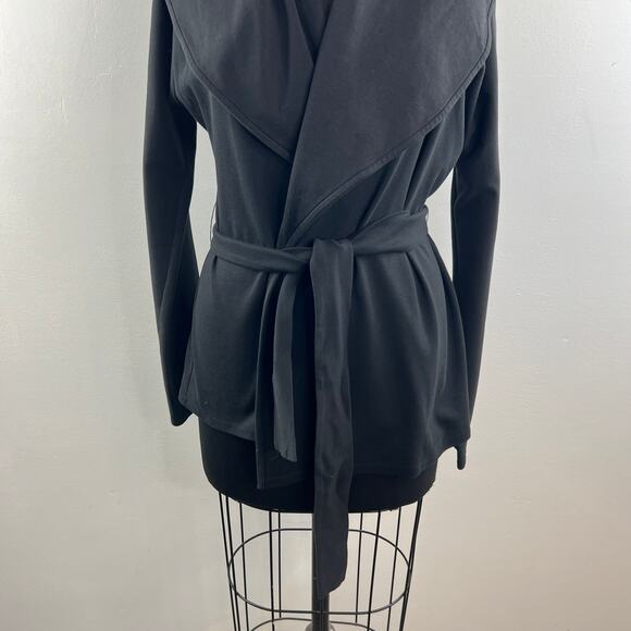 TAKASHIMAYA YEOHLEE Black Tie Waist Jacket Oversized Collar Long Sleeves  VTG - Picture 4 of 9